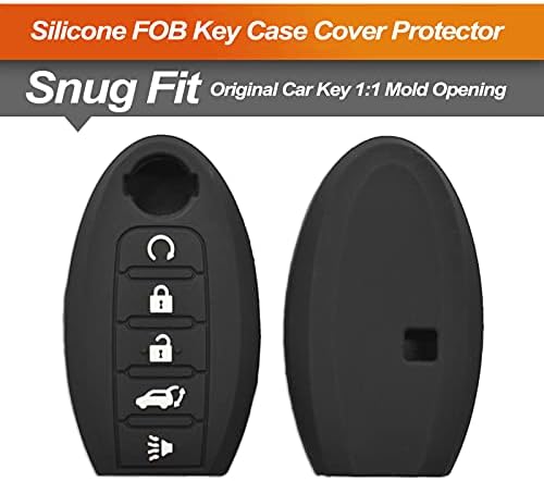Silicone Key Fob Cover Fit for Nissan Armada Murano Rogue Maxima Altima - Image 3