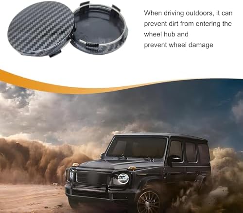 Tesnaao 4 PCS Car Wheel Hub Center Cap, 2.36" x 2.2" Wheel Hub Modification - Image 5