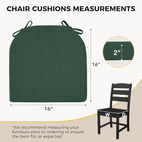 downluxe Indoor Chair Cushions for Dining Chairs, Soft and Comfortable Kitchen - Image 2