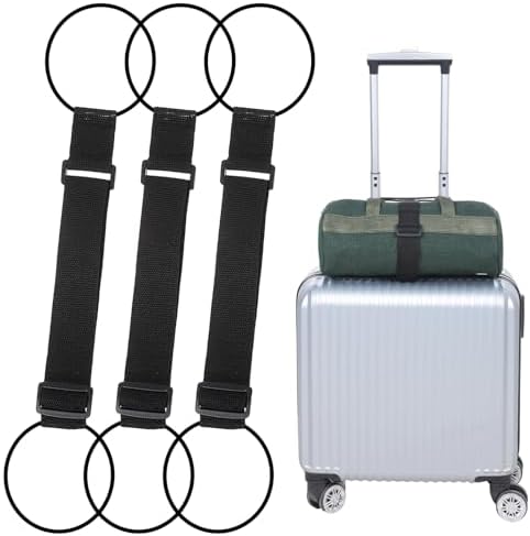 3pcs Add a Bag Luggage Straps Adjustable Luggage Straps Bungee Connector Strap by Unknown