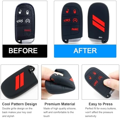 Key Fob Cover for Dodge Accessories 5 Button Key Fob Case - Image 4
