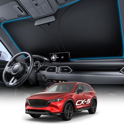 Wigoo for Mazda CX-5 Windshield Sunshade, Custom Fit, Keeps Interior Cool by wigoo