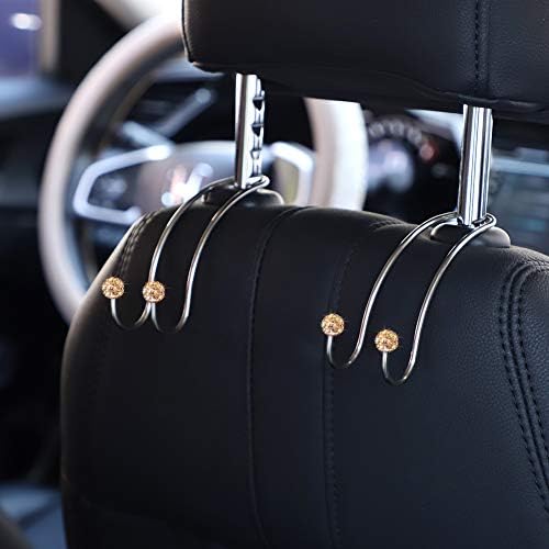 SAVORI Auto Hooks Bling Car Hangers Organizer Seat Headrest Hooks Strong and - Image 3