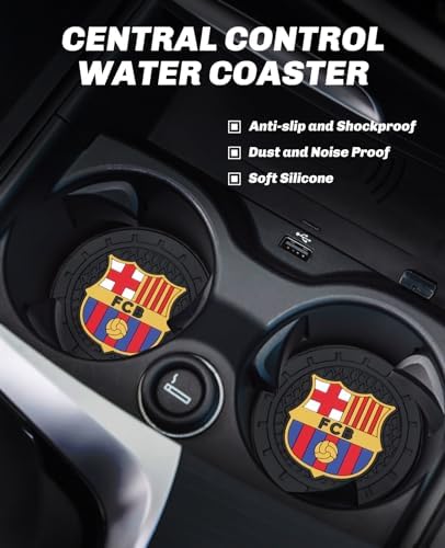 Cup Holder Insert Coaster for FC Barcelona UEFA Fans, Anti Slip Car Cup Coaster - Image 6