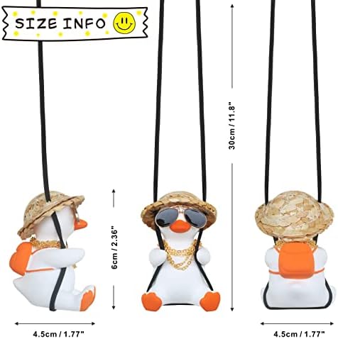 Rear View Mirror Decor Swinging Duck Hanging Accessorie - Image 5