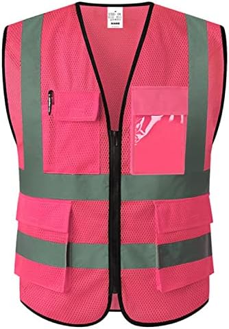 XIAKE Reflective Safety Vest for Men & Women High Visibility Class 2 Vest by XIAKE