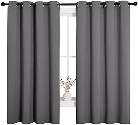 NICETOWN Grey Blackout Curtains - Image 4