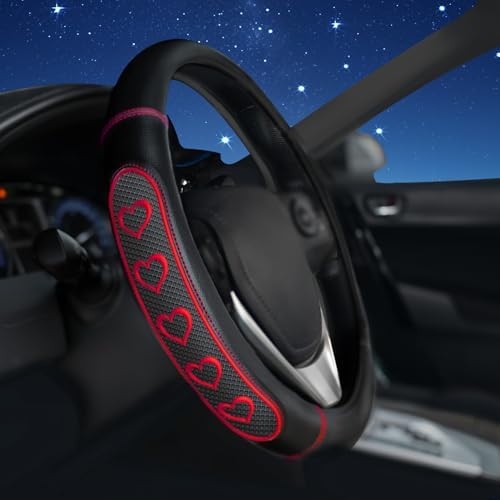 Ventilated Heart-Shaped Steering Wheel Cover by ESALFAUTO