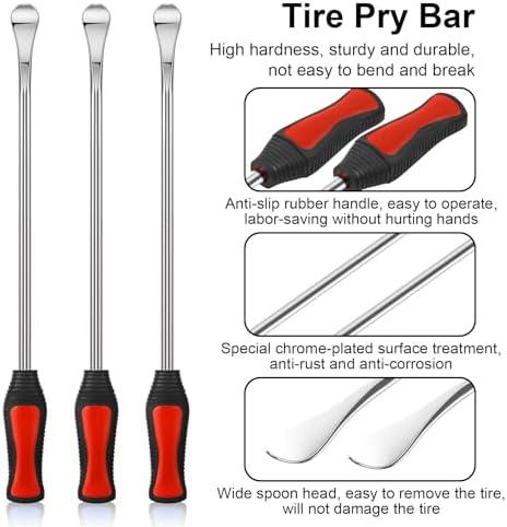 HTOMT 14.5" Tire Spoon Kit, Motorcycle Tire Changer Tire Removal Tool - Image 6