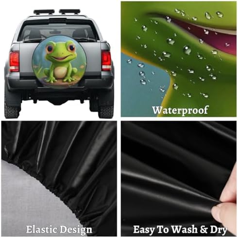 Frog Animal Cute Spare Tire Cover Dust-Proof Wheel Protector - Image 4