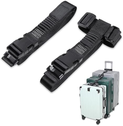 Elastic Luggage Straps for 3 Suitcases Add A Bag Belt Pack by Vividwise