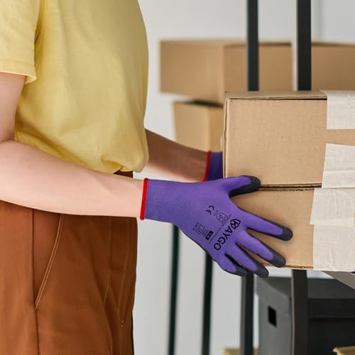 KAYGO Safety Work Gloves for Men Women, PU Coated Palm & Fingers - Image 6