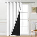 Yakamok Pure White Blackout Patio Door Curtain Panels W70 x L84, 1 Panel by Yakamok