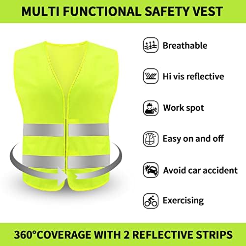 Safety Vest, Reflective High Visibility Construction Vest - Image 2
