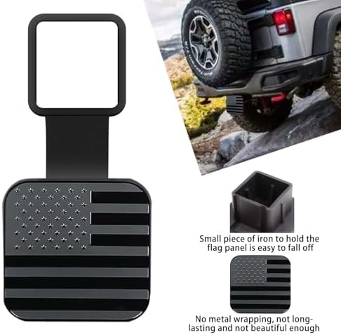 Trailer Hitch Cover with Black for Any 2" Receivers - Image 3