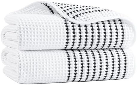 MICROFI New Microfiber Waffle Bath Towels, 2 Pieces, Fast Drying, Lint Free 430 by Unknown