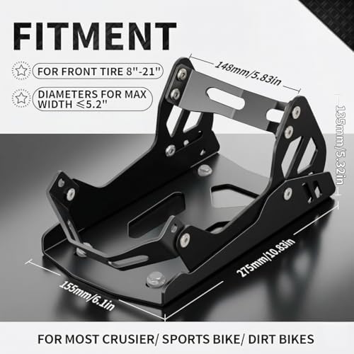Foldable Motorcycle Wheel Chock 1800 lbs Capacity - Image 3