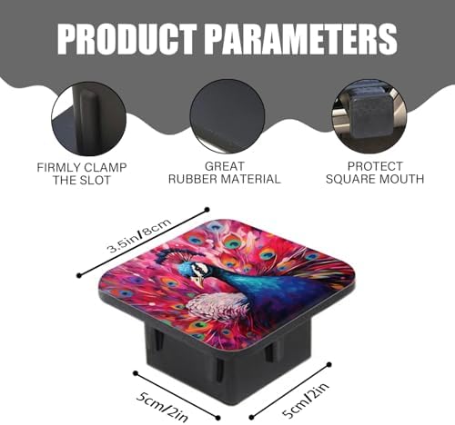 Hitch Cover Fits for 2-Inch Hitch, Elegant Peacock - Image 3
