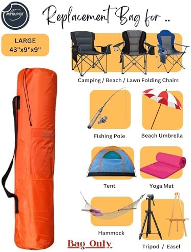 43"x9"x9" Replacement Bag for Folding Camping Chair, Camp Chairs, Yoga Mat - Image 5