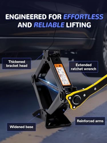 Spare Tire Jack Tool Kit w/ Labor-Saving Ratchet Wrench - Image 4