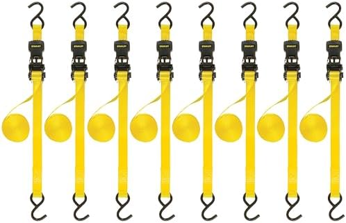 STANLEY 1" x 10' x 1, 500 lbs Light-Duty Ratchet Straps by STANLEY