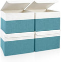 Bagnizer Large 22 Quart Linen Fabric Foldable Storage Bin Cube Organizer Basket by Bagnizer