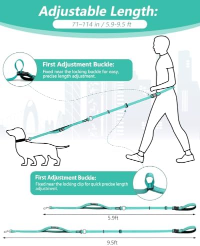 Hands Free Dog Leash with Seatbelt Set, Waist & Crossbody Dog Leash - Image 4