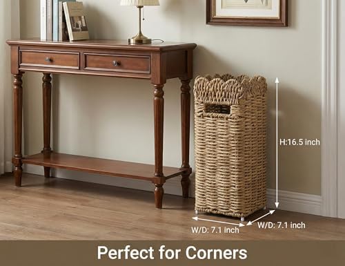 AceList Woven Umbrella Stand for Entryway, PE Rattan - Image 6