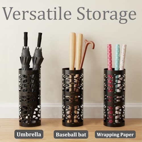 ZENFUN Umbrella Stand, Cane Walk Stick Holder, Round Umbrella Rack - Image 3