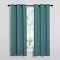 NICETOWN Kitchen Curtain Panels Blackout, 1 Pair, 34 by 63-inch, Sea Teal by NICETOWN