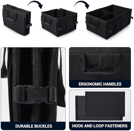 Garvee 24" Trunk Storage Organizer, Collapsible, - Image 2