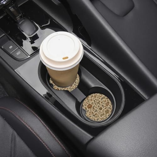 Vintage Floral Car Coasters for Cup Holders, Absorbent Coaster for Women - Image 4