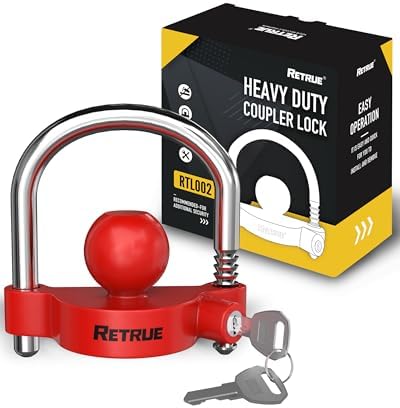 RETRUE Universal Trailer Coupler Lock, Adjustable Hitch Ball Lock by RETRUE-YourReliablePartner