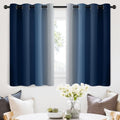 SimpleHome Ombre Blue to Grey White Curtains by SimpleHome