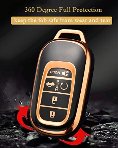 for Honda Key Fob Cover with Keychain, Premium Soft TPU Full Protection Key Fob - Image 3