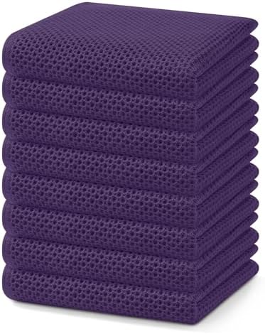 Homaxy 100% Cotton Waffle Weave Kitchen Dish Towels 8-Pack by Homaxy