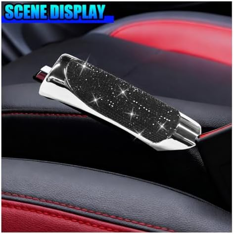 Bling Car Handbrake Cover, ABS Rhinestone Automotive Brake Levers Anti-Scratch - Image 4