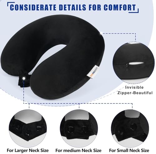 SAIREIDER Travel Pillow 100% Pure Memory Foam Travel Neck Pillow, Airplane - Image 5