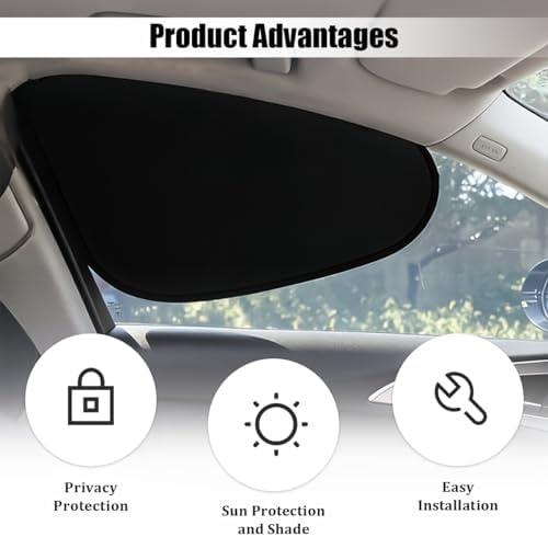 2PCS Car Window Shade, Static Suction Side Window Sun Shield Block UV Rays & - Image 3