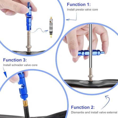 26 Pieces Presta Valve Core Repair Kit，Tubeless Valve&Presta Valve Caps；Valve - Image 4