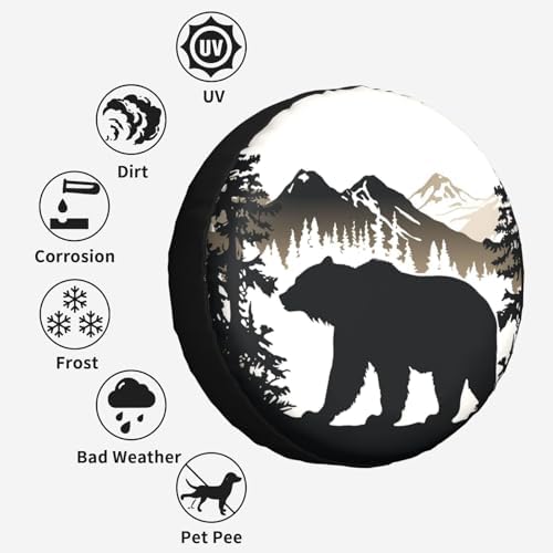 Bear and Mountain Spare Tire Cover Wheel Protectors - Image 5