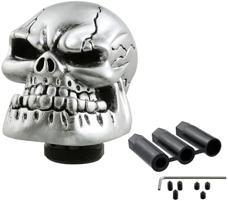 Skull Shift Knob Cars Truck Gear Shifter Stick Handle SUV Silver by Bashineng