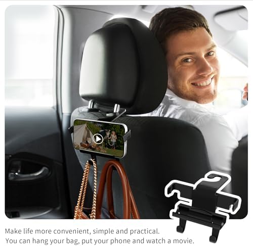 Upgraded Car Headrest Hidden Hook 2 in 1 Car Seat Hooks - Image 4