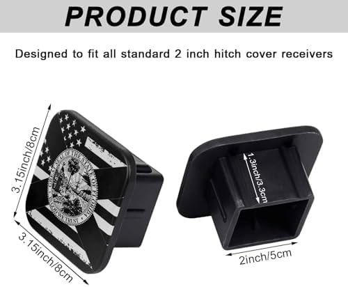 2" Trailer Hitch Cover Rubber Receiver Tube Cap Trailer Hitch Covers - Image 2