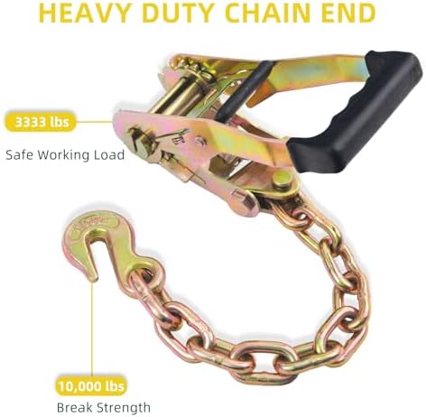 Trekassy Car Tie Down Straps for Trailers Include Ratchets - Image 3