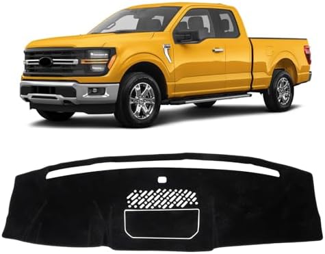 KUST Black Dash Cover for Ford F-150/F150 2021-2026 Polyester Dashboard Cover by KUST