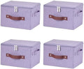 4PCS Storage Bins with Zipper Lids Decorative Lidded Basket Box by VinneGenzz