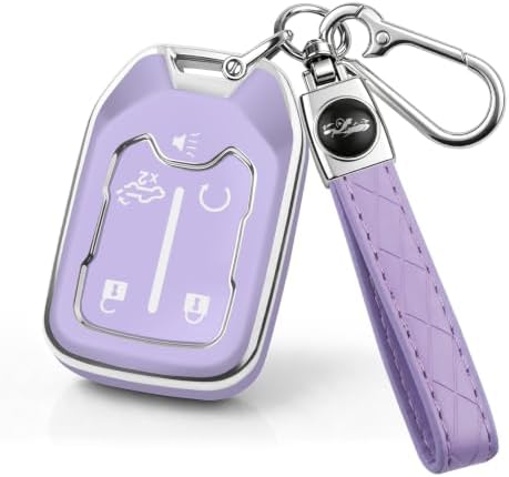 for GMC Key Fob Cover, 5 Buttons TPU Protection Case by CARKEYCOVERforKERHXLE