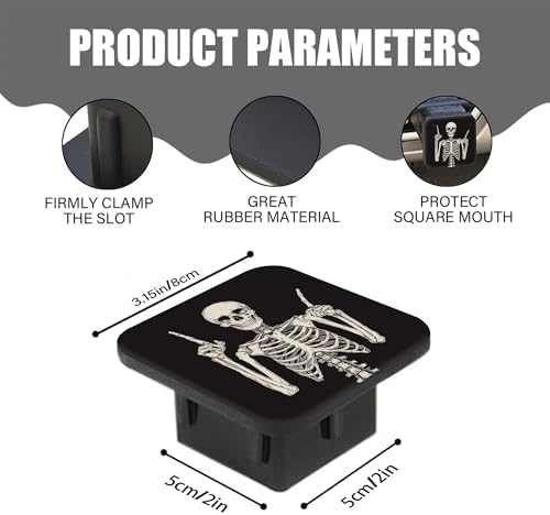 Hitch Cover Fits for 2 Inch Hitch Skeleton Makes a Rock Gesture Towing Hitch - Image 2