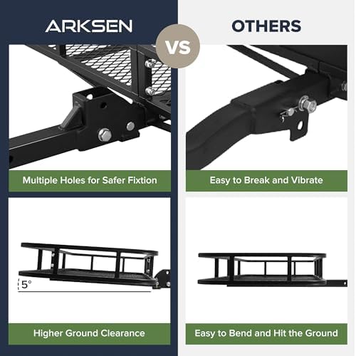 ARKSEN 60" x 23" x 5.5" Folding Hitch Cargo Carrier - Image 5